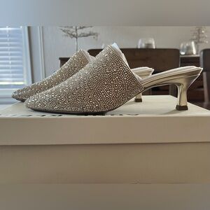 Anne Klein Idelle Mule, Blush, Sz 8M